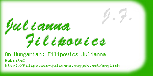 julianna filipovics business card